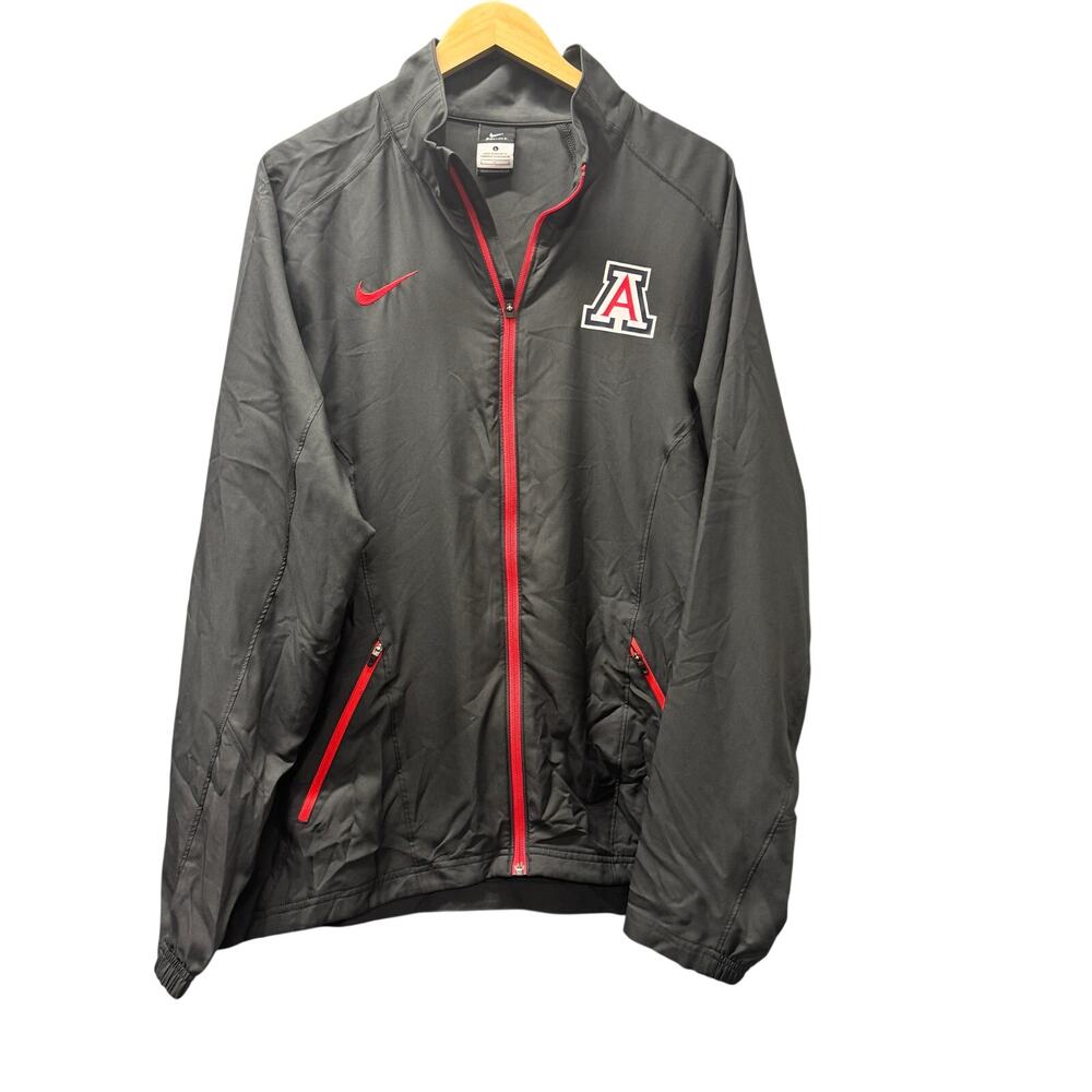 Arizona Wildcats Jacket‎ Mens Large Disruption Game Full Zip Black Nike Dri Fit